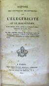 AMPÈRE, ANDRÉ-MARIE. Bound volume containing 3 pamphlets on electrodynamics, the first inscribed and signed by Ampère. 1822-24-26